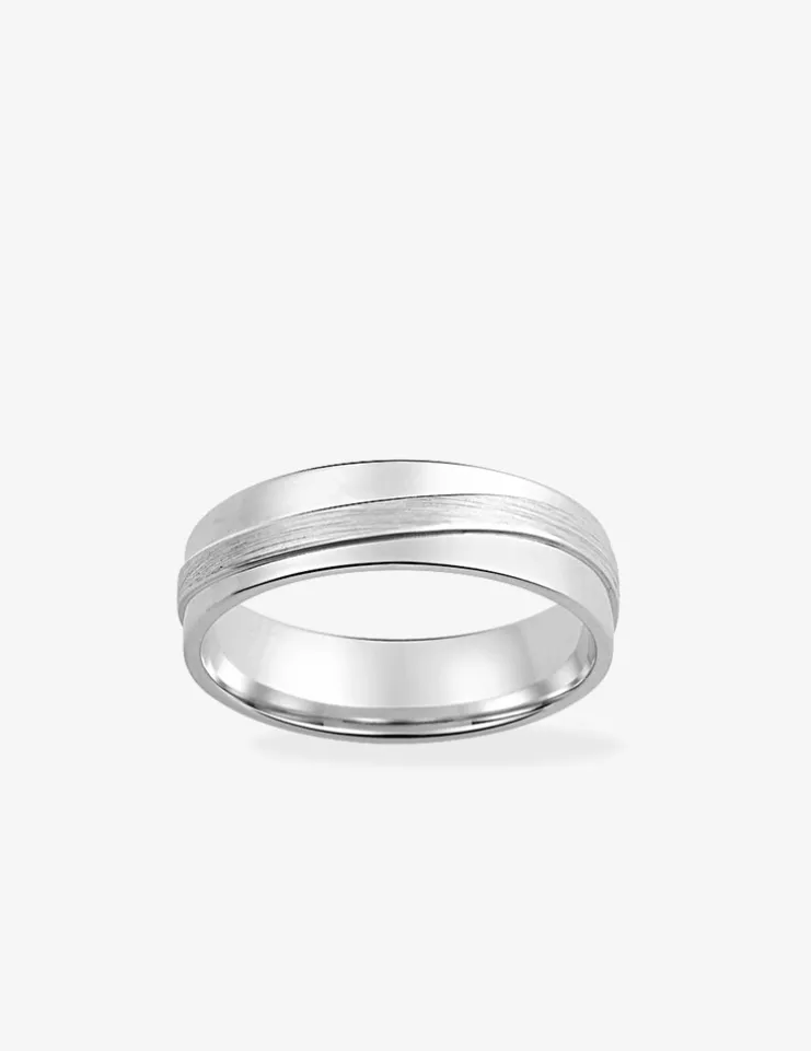 Alliance or blanc 750 ‰ contemporaine - Mariage