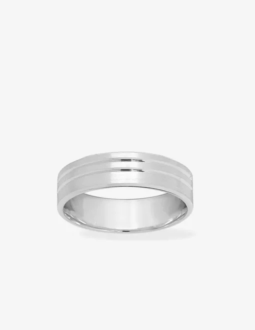 Alliance or blanc 750 ‰ contemporaine - Mariage