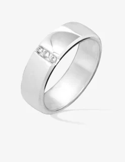 Alliance or blanc 750 ‰ contemporaine - Mariage