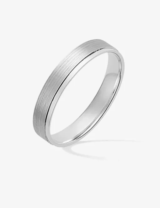 Alliance or blanc 750 ‰ contemporaine - Mariage