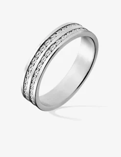 Alliance or blanc 750 ‰ contemporaine - Mariage