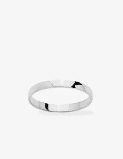 Alliance or blanc 375 ‰ demi-bombée 2,5 mm - Mariage