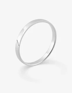 Alliance or blanc 375 ‰ demi-bombée 2 mm - Mariage