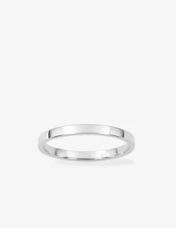 Alliance or blanc 375 ‰ demi-bombée 2 mm - Mariage