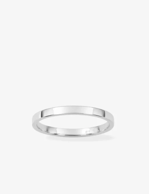 Alliance or blanc 375 ‰ demi-bombée 2 mm - Mariage