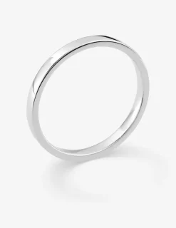 Alliance or blanc 375 ‰ demi-bombée 2 mm - Mariage