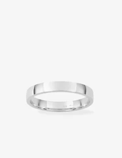 Alliance or blanc 375 ‰ demi-bombée 3 mm - Mariage