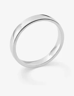 Alliance or blanc 375 ‰ demi-bombée 3 mm - Mariage