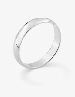 Alliance or blanc 375 ‰ demi-jonc 3,5 mm - Mariage