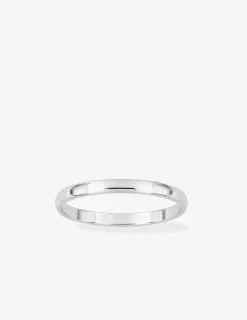 Alliance or blanc 750 ‰ demi-jonc 2 mm - Mariage