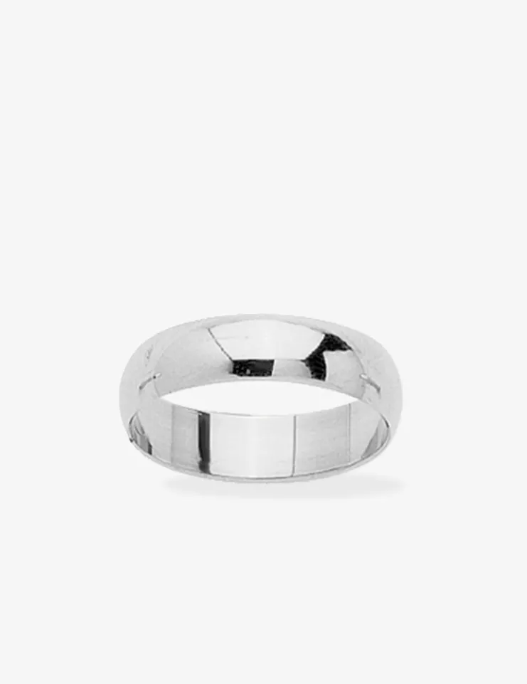 Alliance or blanc 375 ‰ demi-jonc 5 mm - Mariage