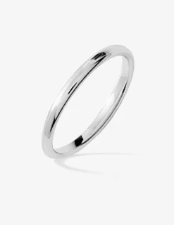 Alliance or blanc 375 ‰ demi-jonc 2 mm - Mariage