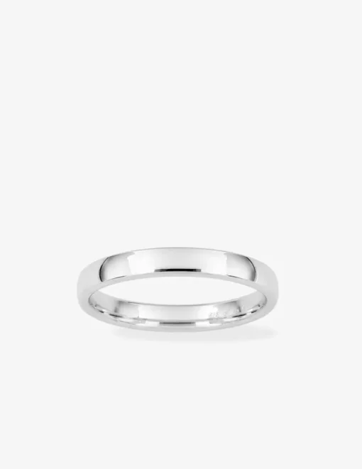Alliance or blanc 375 ‰ demi-jonc 3 mm - Mariage