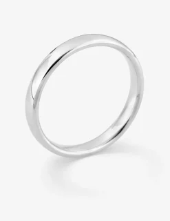 Alliance or blanc 375 ‰ demi-jonc 3 mm - Mariage
