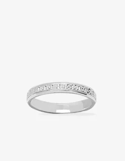 Alliance or blanc 750 ‰ diamantée - Mariage