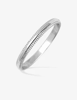 Alliance or blanc 750 ‰ diamantée - Mariage