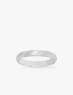 Alliance or blanc 750 ‰ diamantée - Mariage