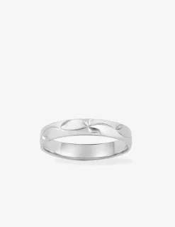 Alliance or blanc 750 ‰ fantaisie - Mariage
