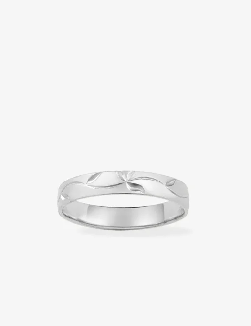 Alliance or blanc 750 ‰ fantaisie - Mariage