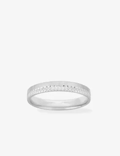 Alliance or blanc 750 ‰ fantaisie - Mariage