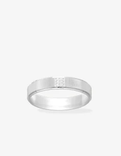 Alliance or blanc 750 ‰ fantaisie - Mariage