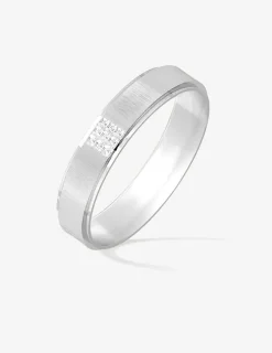 Alliance or blanc 750 ‰ fantaisie - Mariage