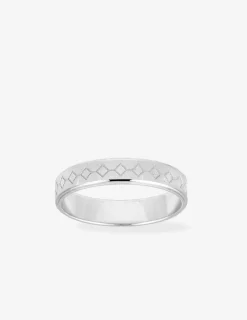 Alliance or blanc 375 ‰ fantaisie - Mariage