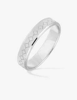 Alliance or blanc 375 ‰ fantaisie - Mariage