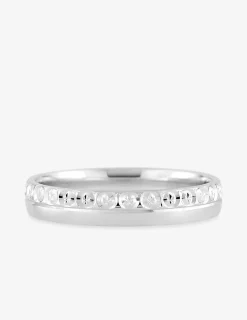 Alliance or blanc 375 ‰ fantaisie - Mariage