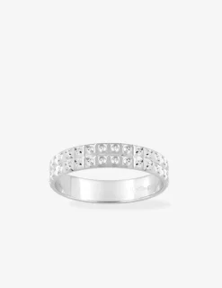 Alliance or blanc 375 ‰ fantaisie - Mariage