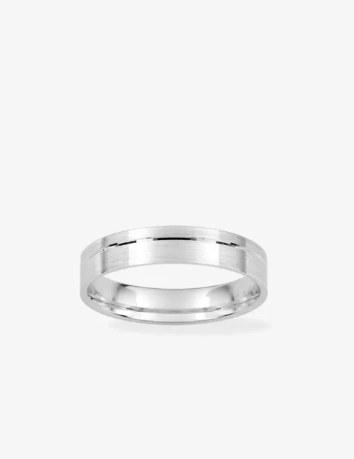 Alliance or blanc 375 ‰ fantaisie - Mariage