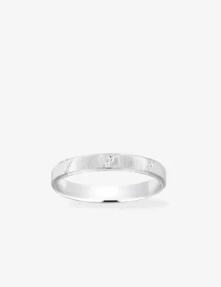 Alliance or blanc 750 ‰ fantaisie - Mariage