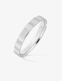 Alliance or blanc 750 ‰ fantaisie - Mariage