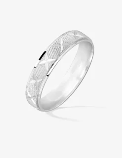 Alliance or blanc 750 ‰ fantaisie - Mariage