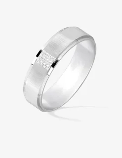 Alliance or blanc 750 ‰ fantaisie - Mariage