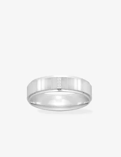 Alliance or blanc 750 ‰ fantaisie - Mariage