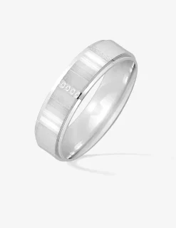 Alliance or blanc 750 ‰ fantaisie - Mariage
