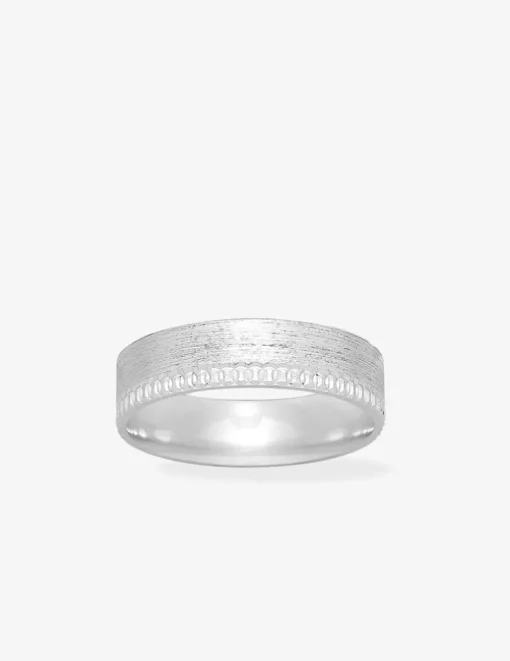 Alliance or blanc 750 ‰ fantaisie - Mariage