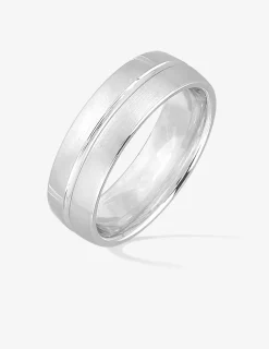 Alliance or blanc 750 ‰ fantaisie - Mariage