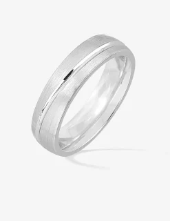 Alliance or blanc 750 ‰ fantaisie - Mariage