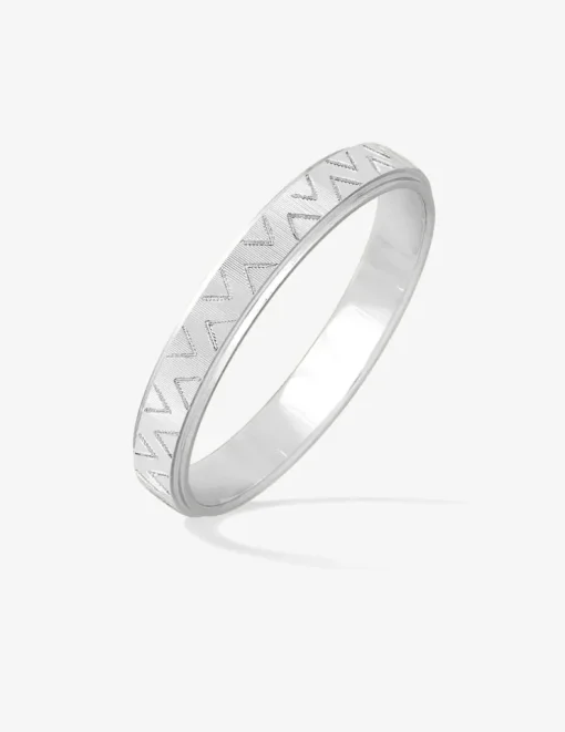Alliance or blanc 375 ‰ fantaisie - Mariage