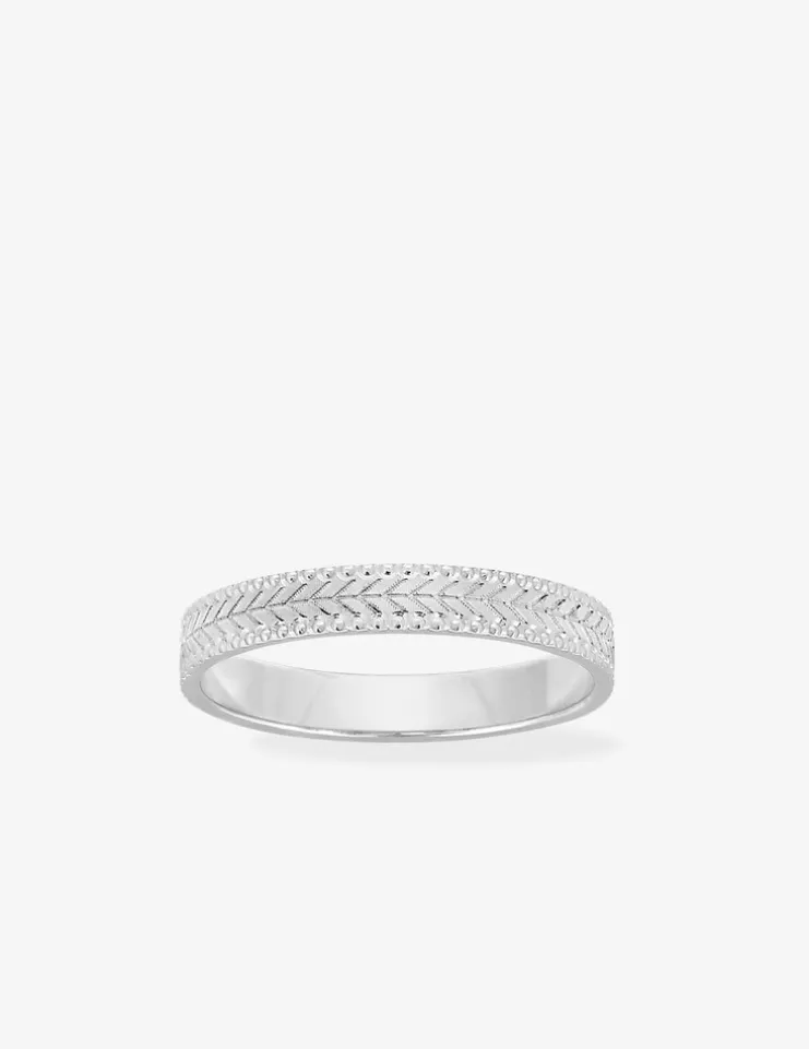 Alliance or blanc 375 ‰ fantaisie - Mariage