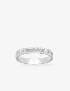 Alliance or blanc 375 ‰ fantaisie - Mariage
