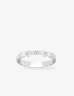 Alliance or blanc 375 ‰ fantaisie - Mariage