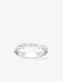 Alliance or blanc 375 ‰ fantaisie - Mariage