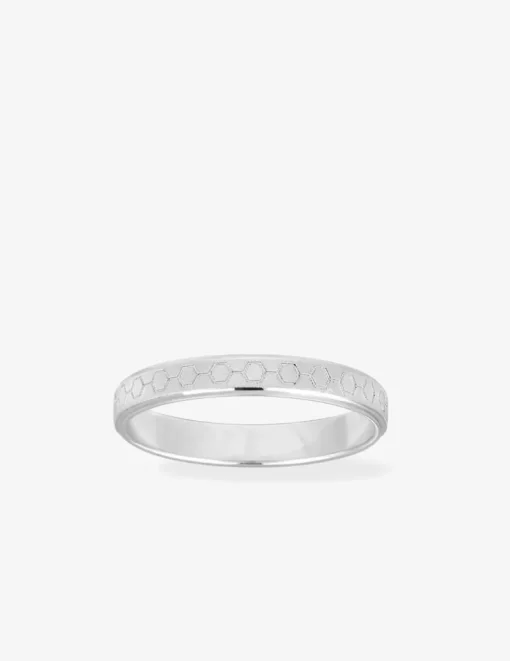 Alliance or blanc 375 ‰ fantaisie - Mariage
