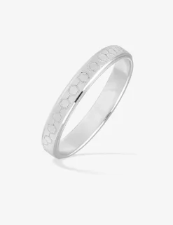 Alliance or blanc 375 ‰ fantaisie - Mariage
