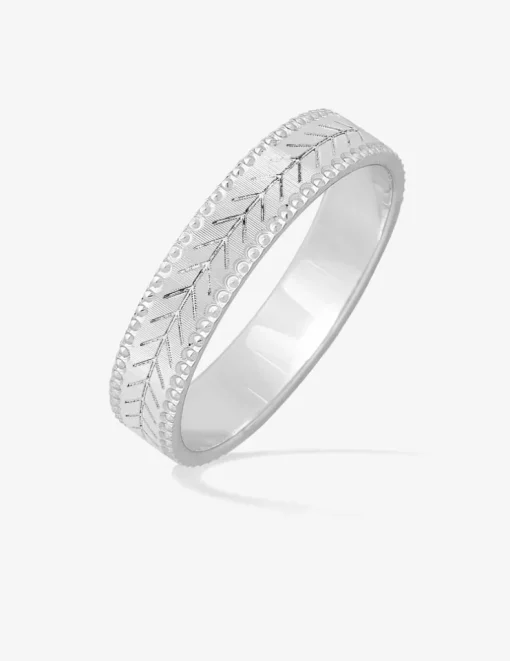 Alliance or blanc 375 ‰ fantaisie - Mariage