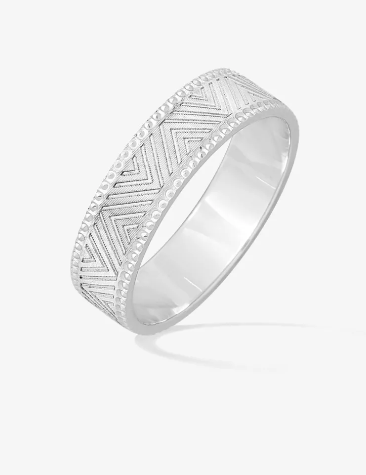 Alliance or blanc 375 ‰ fantaisie - Mariage