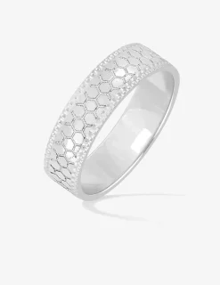 Alliance or blanc 375 ‰ fantaisie - Mariage